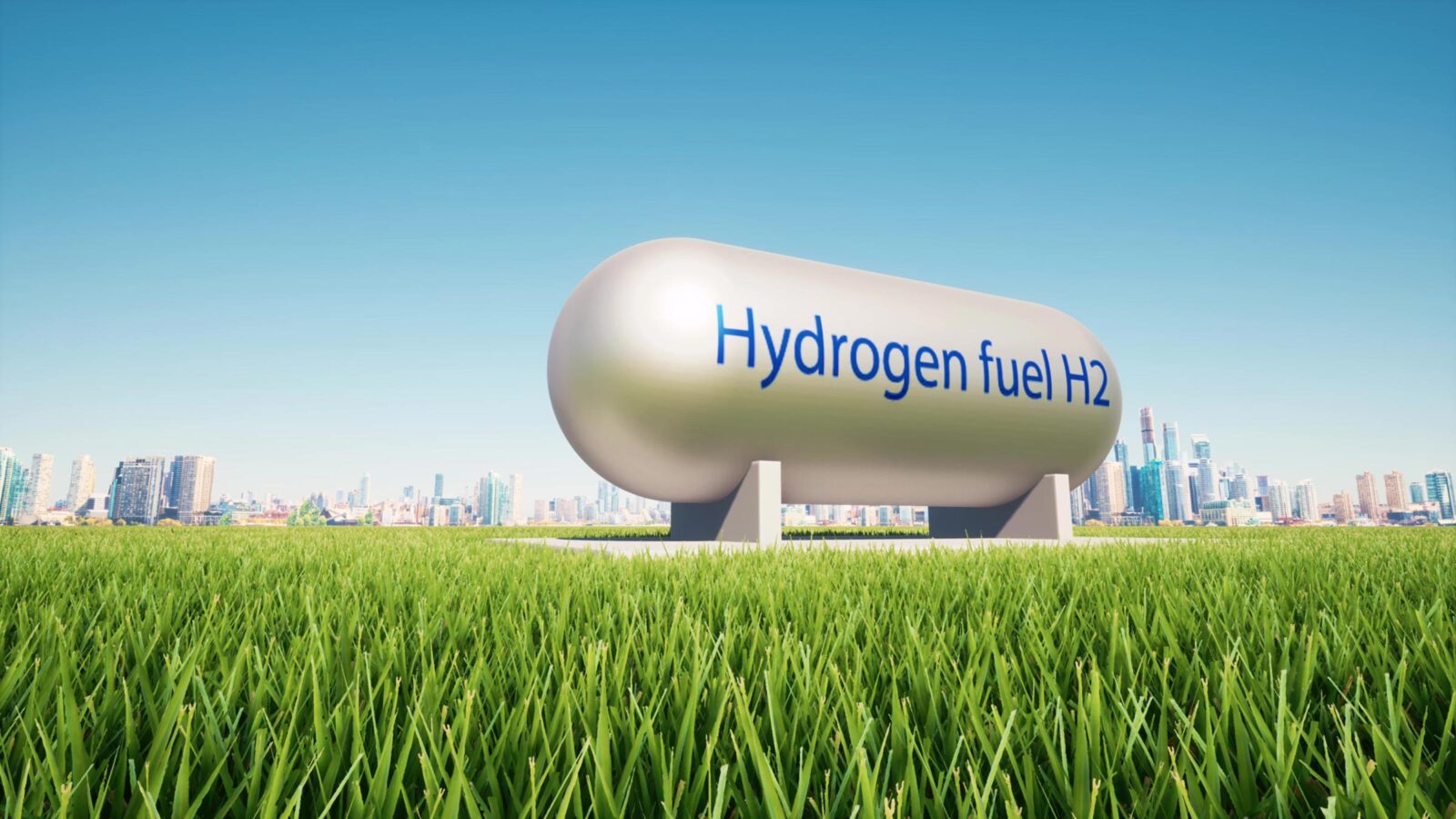 Hydrogen Renewable Metal Fuel Tank Green Energy Concept H2 Energy Storage System 3d Render